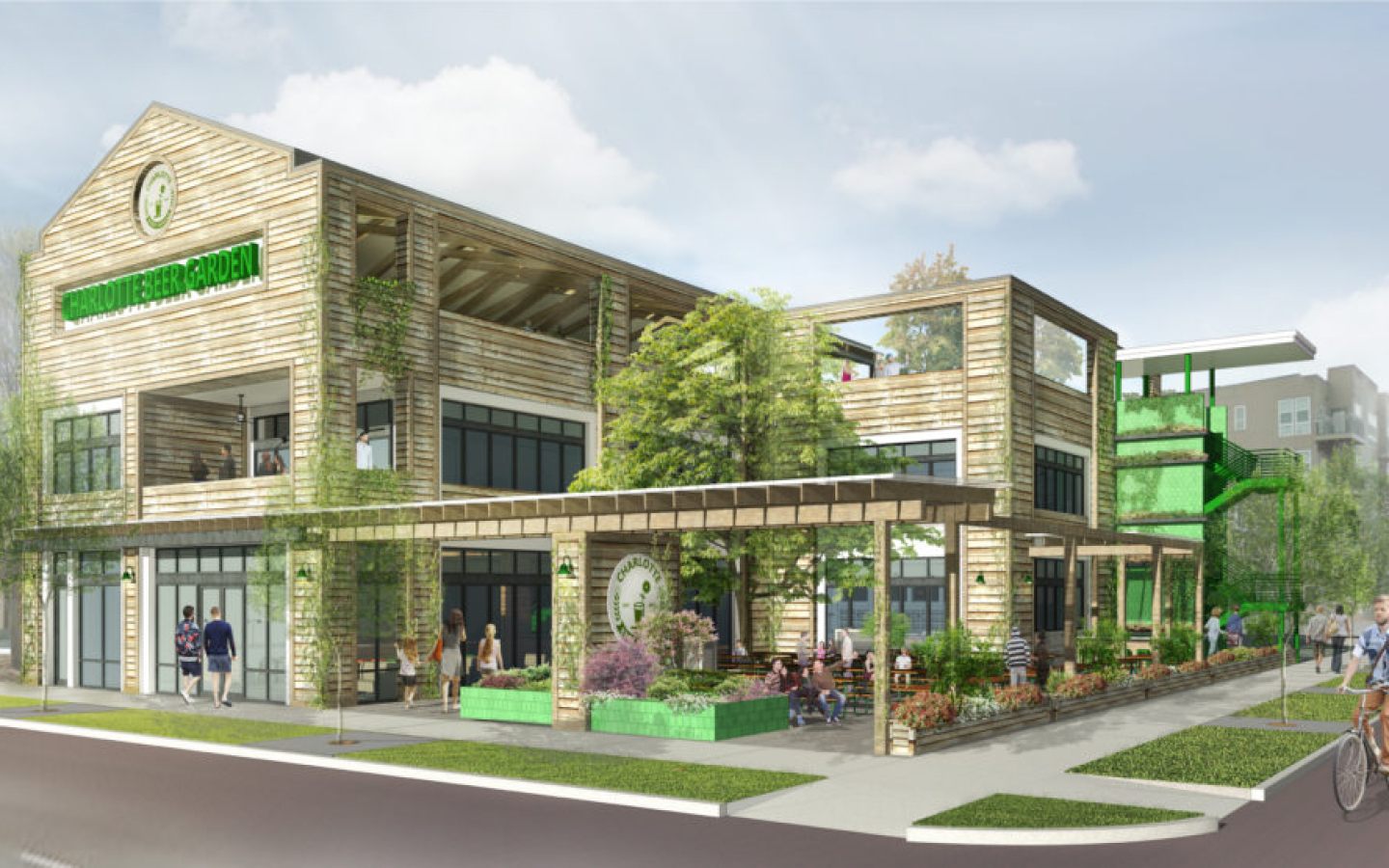 Charlotte Beer Garden Is Going Vertical New City Design Group